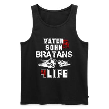 Vater und Sohn Bratans fürs Leben Geschenk - Männer Premium Bio Tank Top - Schwarz - Vorne - AI Model Male 178 light (178cm)