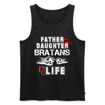 Father and daughter Bratan's gift for life - Men's Premium Organic Tank Top - black - Front - AI Model Male 178 light (178cm)