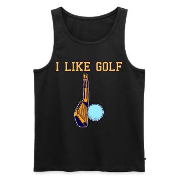 Golf Liebe - Männer Premium Bio Tank Top - Schwarz - Vorne - AI Model Male 178 light (178cm)