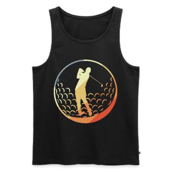 Golfspieler - Männer Premium Bio Tank Top - Schwarz - Vorne - AI Model Male 178 light (178cm)