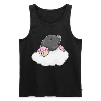 Maulwurf Wolken - Männer Premium Bio Tank Top - Schwarz - Vorne - Michal (187cm)