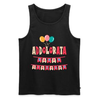 Sorrowful t-shirt happy birthday t-shirt - Men's Premium Organic Tank Top - black - Front - AI Model Male 178 light (178cm)