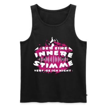 Innere Stimme - Männer Premium Bio Tank Top - Schwarz - Vorne - AI Model Male 178 light (178cm)