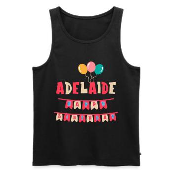 Adelaide T-Shirt Happy Birthday Happy Birthday - Männer Premium Bio Tank Top - Schwarz - Vorne - AI Model Male 178 light (178cm)