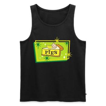 cheesecake lovers - Men's Premium Organic Tank Top - black - Front - AI Model Male 178 light (178cm)