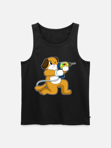 Dog Craftsman Drill Craft - Men's Premium Organic Tank Top - black