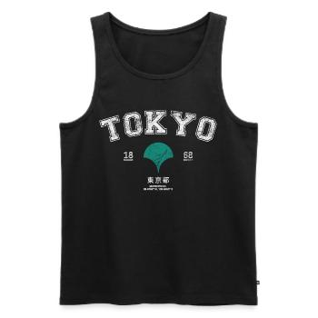 Tokyo City Japon - Débardeur bio Premium Homme - noir - Devant - AI Model Male 178 light (178cm)
