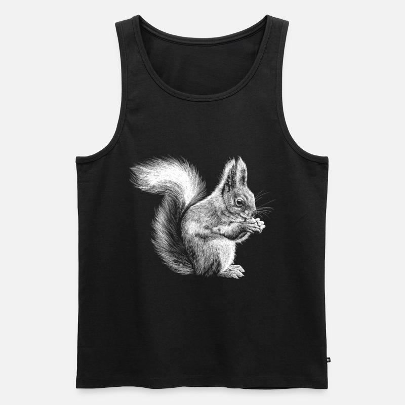 Eichhörnchen - Männer Premium Bio Tank Top - Schwarz