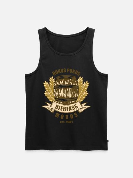 Beer keg mode - Men's Premium Organic Tank Top - black
