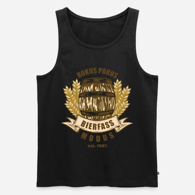 Bierfass Modus - Männer Premium Bio Tank Top - Schwarz