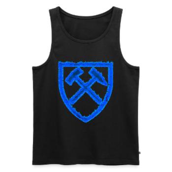 Hammer and mallet mining Schalke coal gift - Men's Premium Organic Tank Top - black - Front - AI Model Male 178 light (178cm)