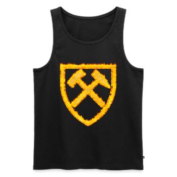 Hammer and Mallet Mining Coal Dortmund - Men's Premium Organic Tank Top - black - Front - AI Model Male 178 light (178cm)