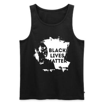 black lives matter - Débardeur bio Premium Homme - noir - Devant - AI Model Male 178 light (178cm)
