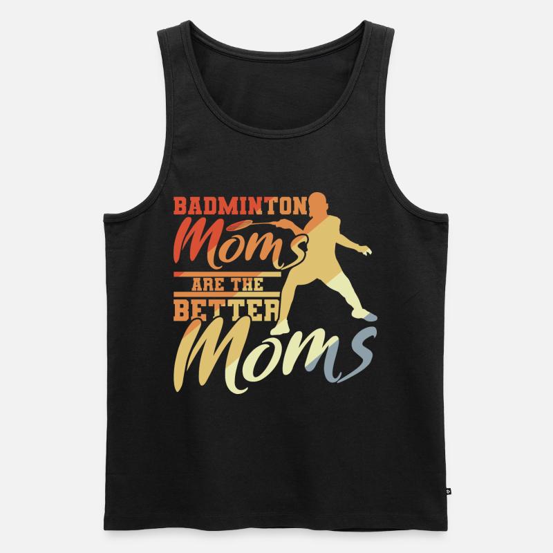 Badminton Mutter - Männer Premium Bio Tank Top - Schwarz