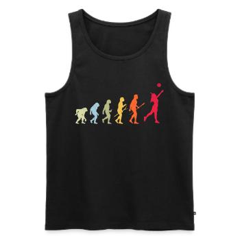Volleyball Evolution - Männer Premium Bio Tank Top - Schwarz - Vorne - Michal (187cm)
