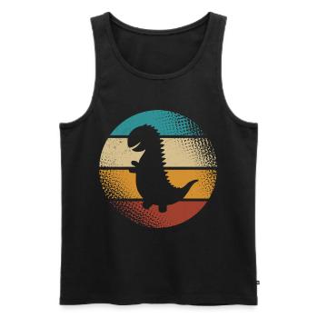 T-Rex - Men's Premium Organic Tank Top - black - Front - Michal (187cm)