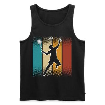 Badminton - Débardeur bio Premium Homme - noir - Devant - Michal (187cm)