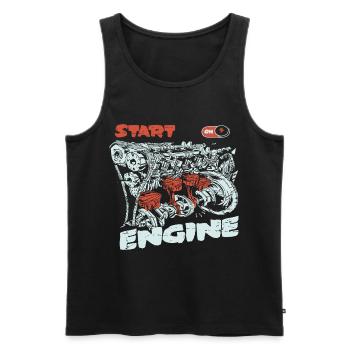 Démarrer le moteur - Débardeur bio Premium Homme - noir - Devant - AI Model Male 178 light (178cm)