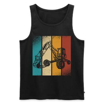 Bagger - Männer Premium Bio Tank Top - Schwarz - Vorne - Michal (187cm)