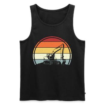 Bagger - Männer Premium Bio Tank Top - Schwarz - Vorne - Michal (187cm)