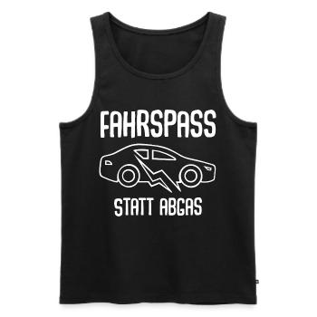 E-Auto Elektroauto - Männer Premium Bio Tank Top - Schwarz - Vorne - Michal (187cm)