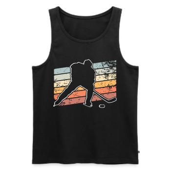 Eishockey  - Men's Premium Organic Tank Top - black - Front - Michal (187cm)