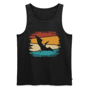 Dino Dinosaur Pteranodon - Men's Premium Organic Tank Top - black - Front - Michal (187cm)