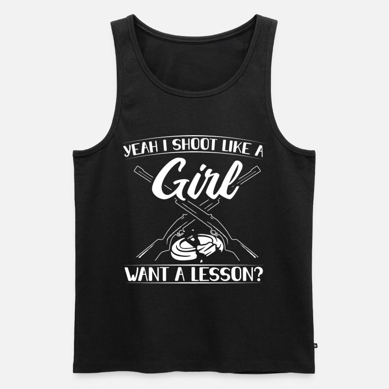 Wurfscheibenschießen - Männer Premium Bio Tank Top - Schwarz