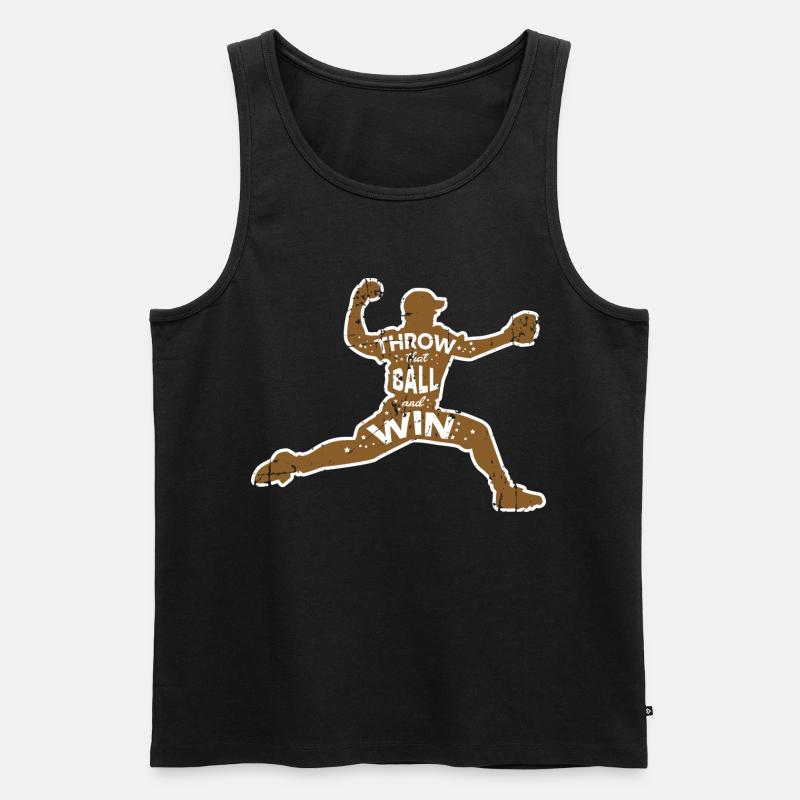 Baseball Wurf - Männer Premium Bio Tank Top - Schwarz