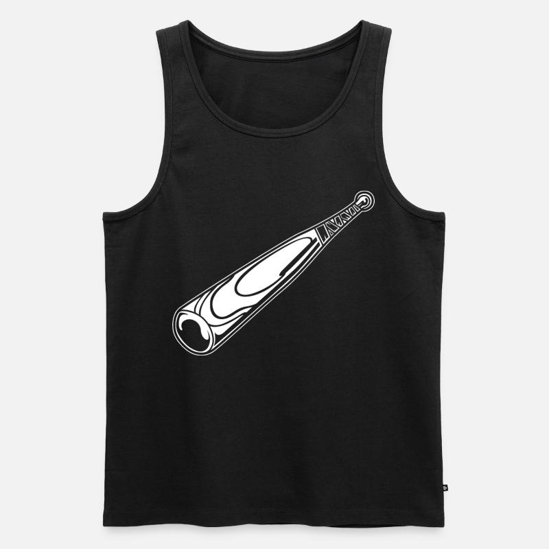 Baseballschläger - Männer Premium Bio Tank Top - Schwarz