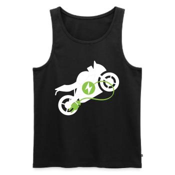 Elektrisches Motorrad Design - Männer Premium Bio Tank Top - Schwarz - Vorne - AI Model Male 178 light (178cm)