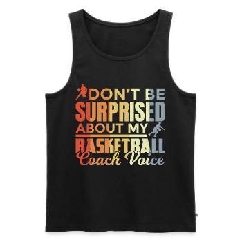 Basketballtrainer Spruch - Männer Premium Bio Tank Top - Schwarz - Vorne - Michal (187cm)