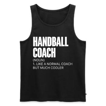 Entraîneur de handball Joueur de handball - Débardeur bio Premium Homme - noir - Devant - Michal (187cm)