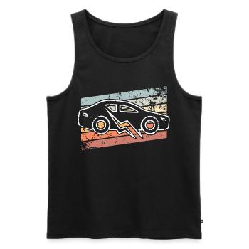 E-car electric car - Men's Premium Organic Tank Top - black - Front - Michal (187cm)