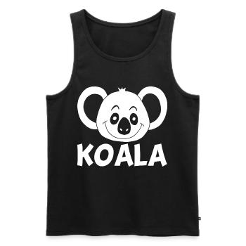 Weißer Koala - Männer Premium Bio Tank Top - Schwarz - Vorne - Michal (187cm)