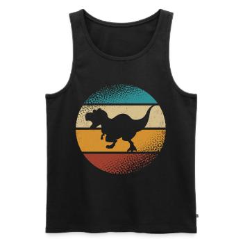 T-Rex - Débardeur bio Premium Homme - noir - Devant - Michal (187cm)