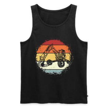 Excavator - Men's Premium Organic Tank Top - black - Front - Michal (187cm)
