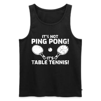 Blague sur le tennis de table - Débardeur bio Premium Homme - noir - Devant - Michal (187cm)