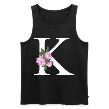 K - Männer Premium Bio Tank Top - Schwarz - Vorne - AI Model Male 178 light (178cm)