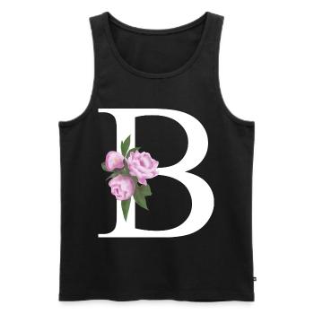 B - Männer Premium Bio Tank Top - Schwarz - Vorne - AI Model Male 178 light (178cm)