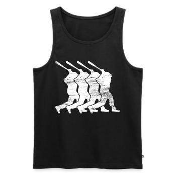 Baseballspieler - Männer Premium Bio Tank Top - Schwarz - Vorne - Michal (187cm)
