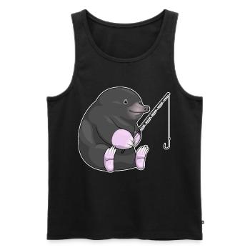 Mole Angler Fishing Rod Fishing Rod - Men's Premium Organic Tank Top - black - Front - AI Model Male 178 light (178cm)