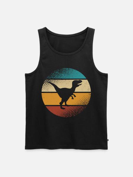 Velociraptor Dino Dinosaurs - Men's Premium Organic Tank Top - black
