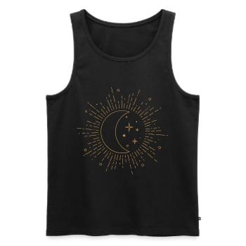 Moon Starry Sky - Men's Premium Organic Tank Top - black - Front - AI Model Male 178 light (178cm)
