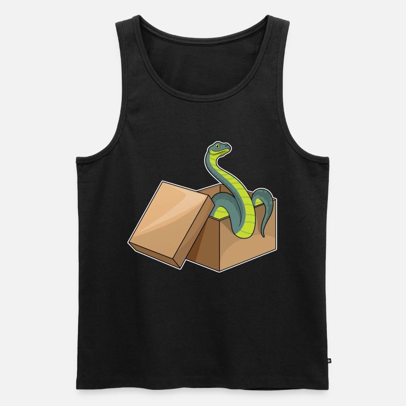 Schlange Box - Männer Premium Bio Tank Top - Schwarz
