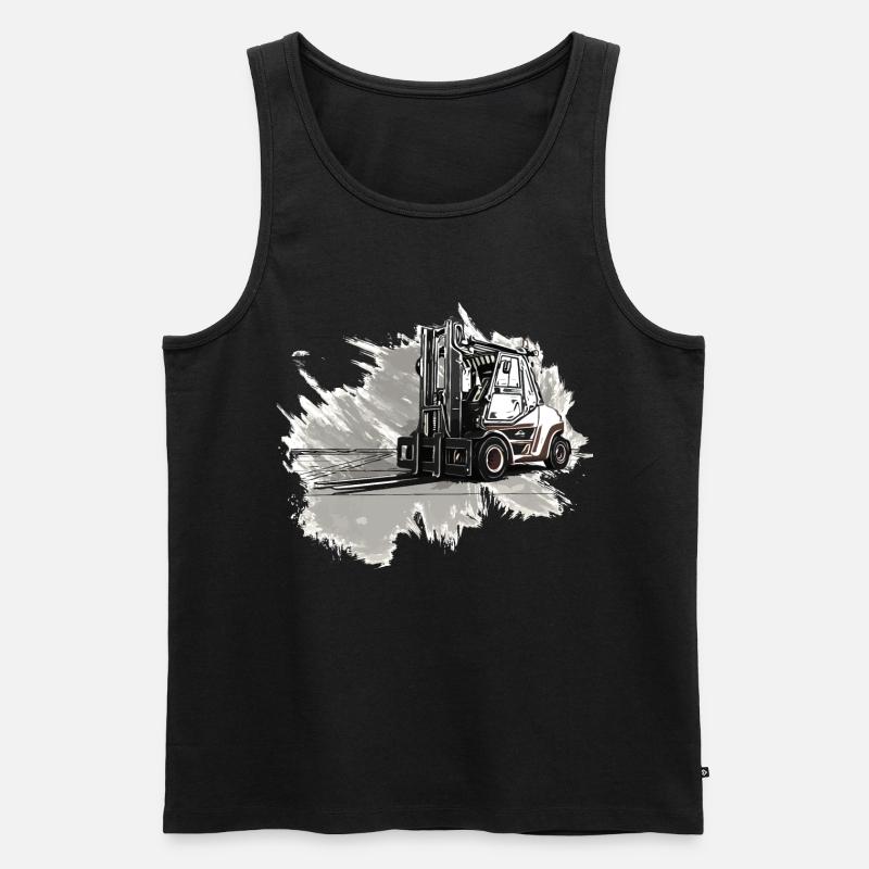 Gabelstapler - Männer Premium Bio Tank Top - Schwarz