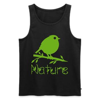 Nature is waking up - Men's Premium Organic Tank Top - black - Front - AI Model Male 178 light (178cm)