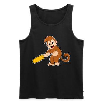 Monkey Cricket Cricket Bat - Débardeur bio Premium Homme - noir - Devant - Michal (187cm)