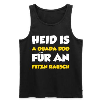 Bayrische Sprüche Bayern Spruch - Männer Premium Bio Tank Top - Schwarz - Vorne - Michal (187cm)