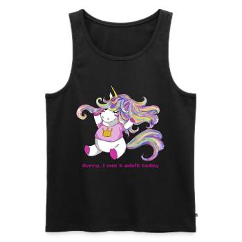 Einhorn - Männer Premium Bio Tank Top - Schwarz - Vorne - Michal (187cm)